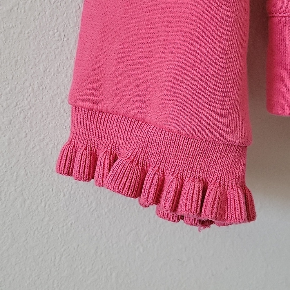 Talbots Pink Ruffle Trim Crewneck Sweatshirt Size XLP - Picture 4 of 8